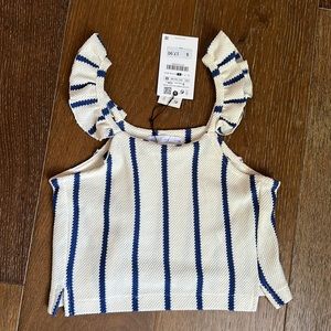 Zara girls flutter sleeve tank top size 9